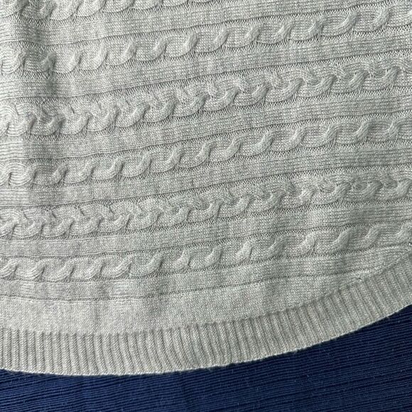 Market & Spruce Sweater Light Gray Dolman Sleeve Cable Knit Sweater Large - Picture 8 of 9
